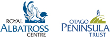 Royal Albatross Centre and Otago Peninsula Trust logos. 