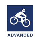 Mountain biking icon for advanced grade. 
