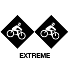 Mountain biking icon for extreme grade. 