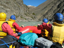 Rafting on the Clarence River.