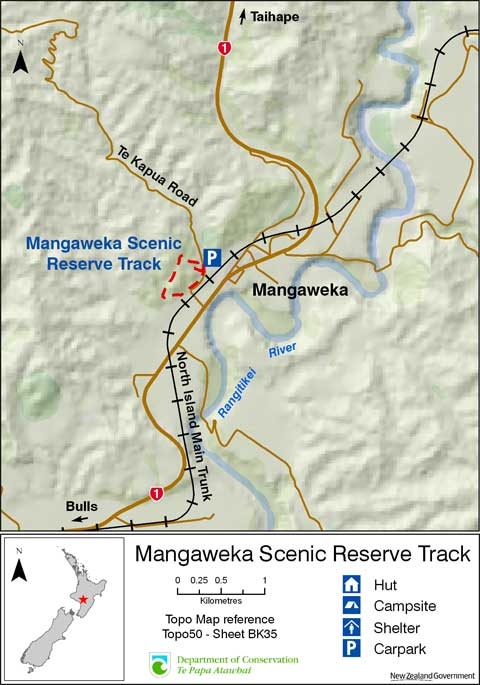 Mangaweka Scenic Reserve location map