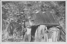 Peter Passeni Hut as it was in 1960 - the chimney still stands today at Passenis Historical Hut Site