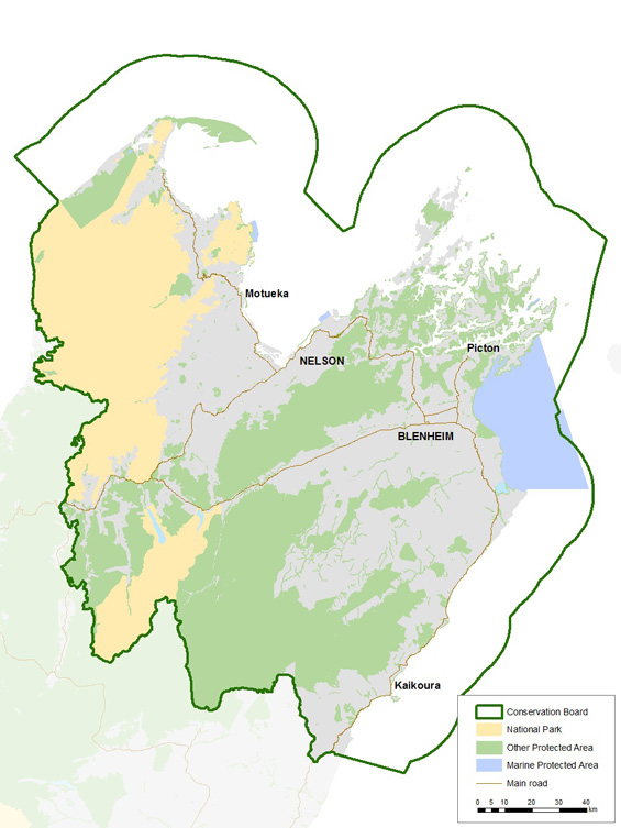 Nelson Marlborough Conservation Board district map.