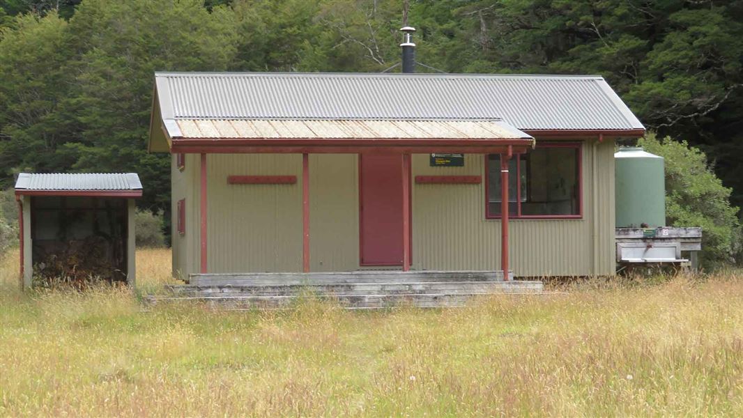 Outside of Morgan Hut. 