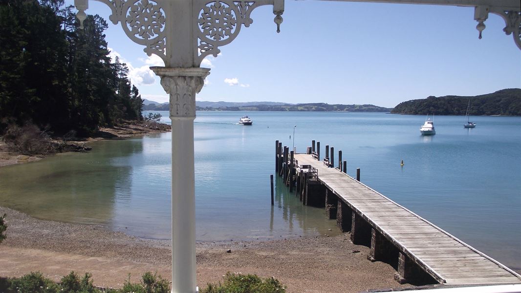 View of jetty from Mansion House. 