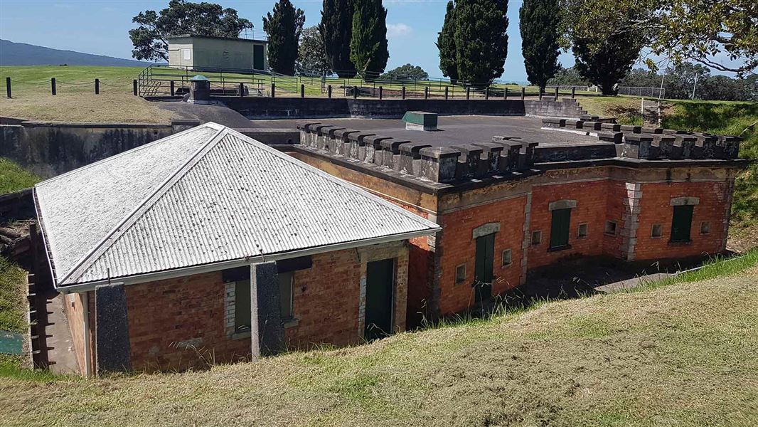 Fort Takapuna buildings. 