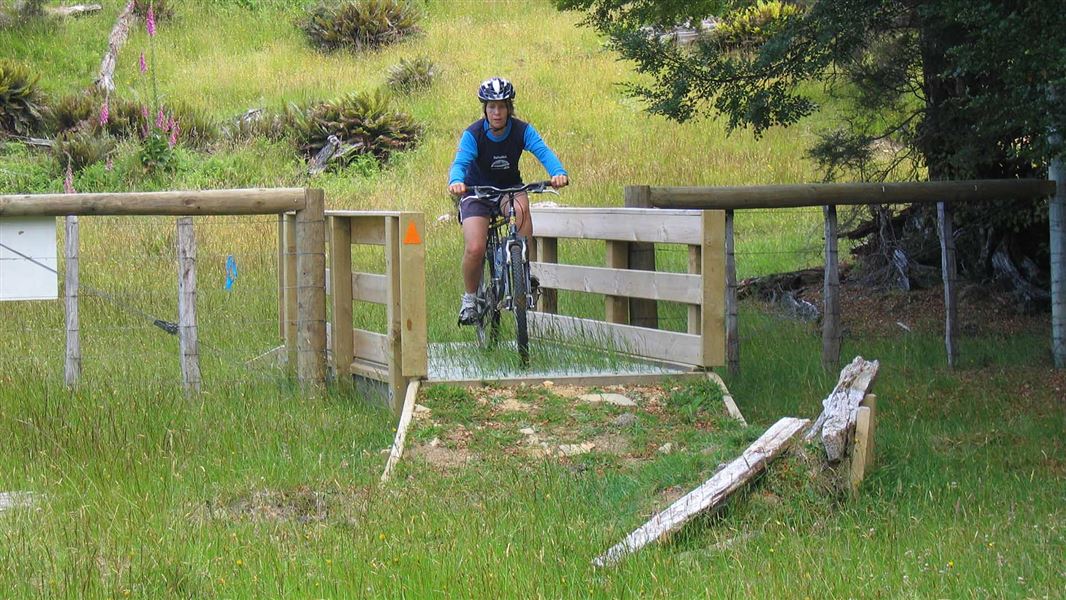 Mountain biker at Canaan Downs.