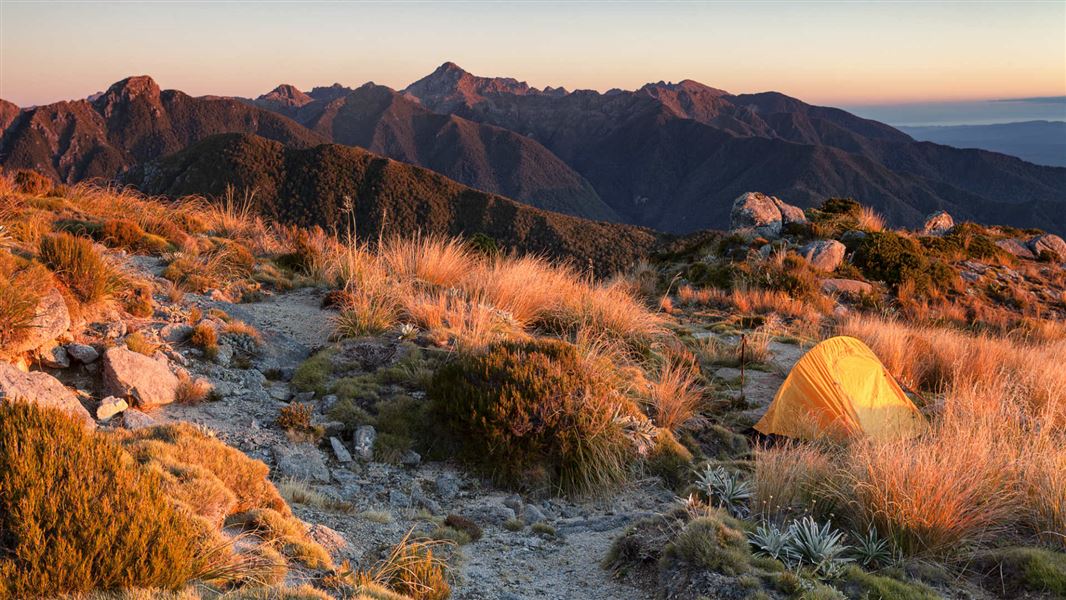 Paparoa ranges in the evening light.