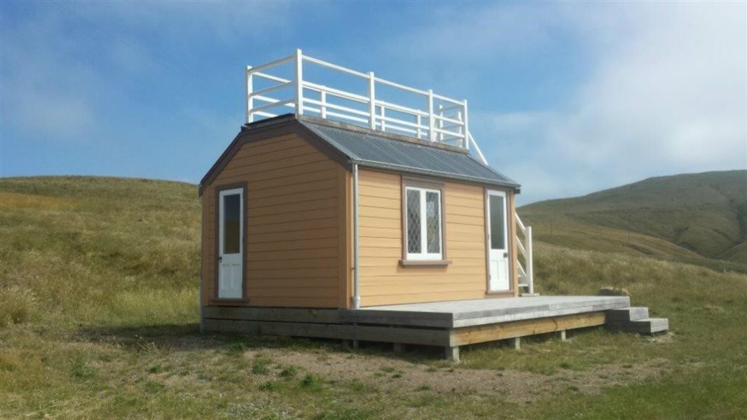 Scott’s Cabin, Godley Head.