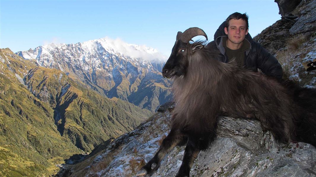 Hunter and tahr. 