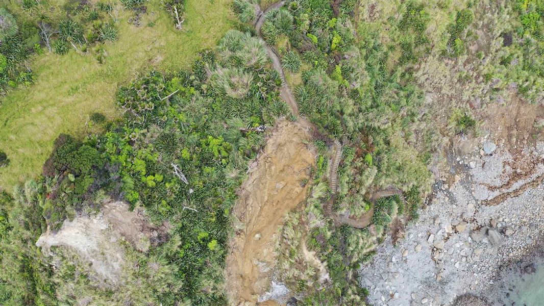 Damage to Mangawhai Headland Walkway February 2023