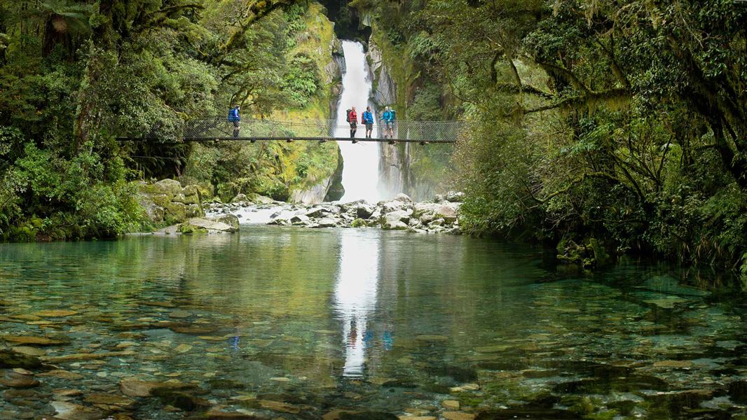 Giants Gate Falls, Milford Track. 