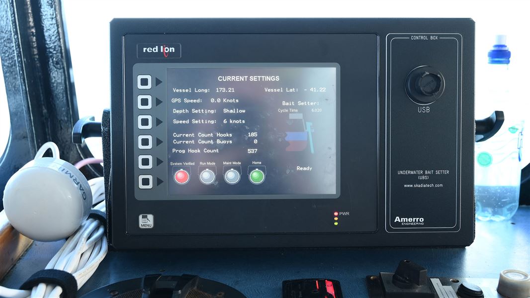 Underwater bait setter counter: Seabird-safe verification