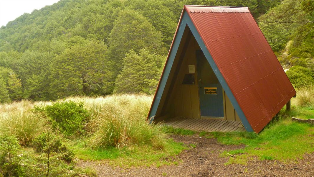 Lagoon saddle A Frame Hut.