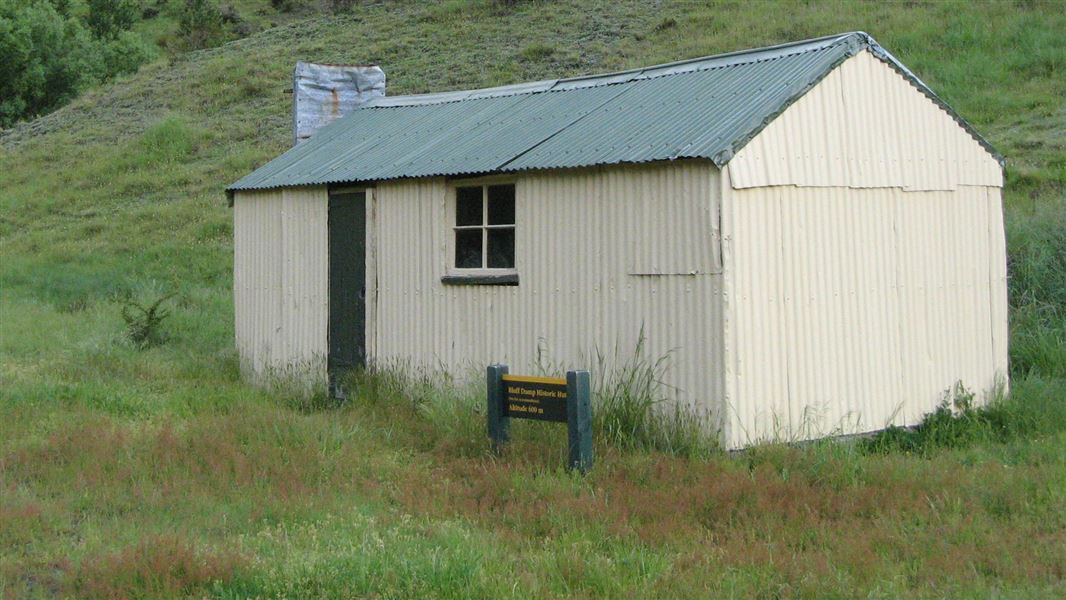 Historic Bluff Dump Hut. 