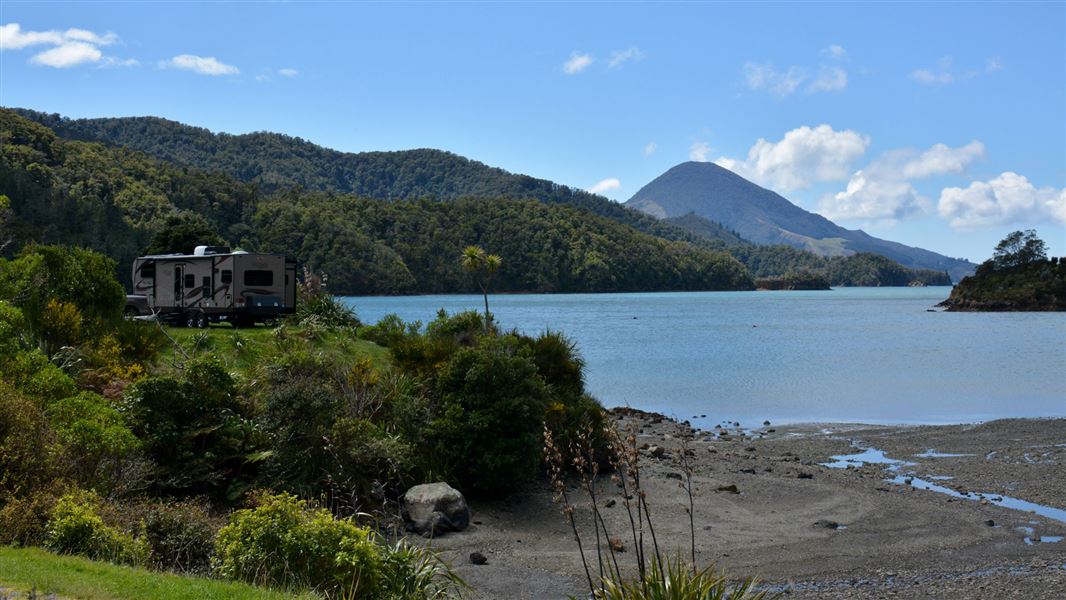 Elaine Bay campsite Pelorus & Kenepuru Sounds area, Marlborough region