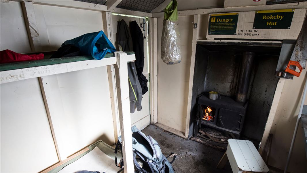 Rokeby Hut interior. 