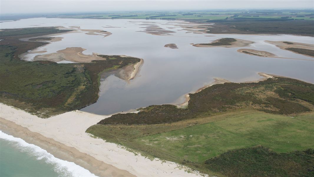 Waituna Lagoon.