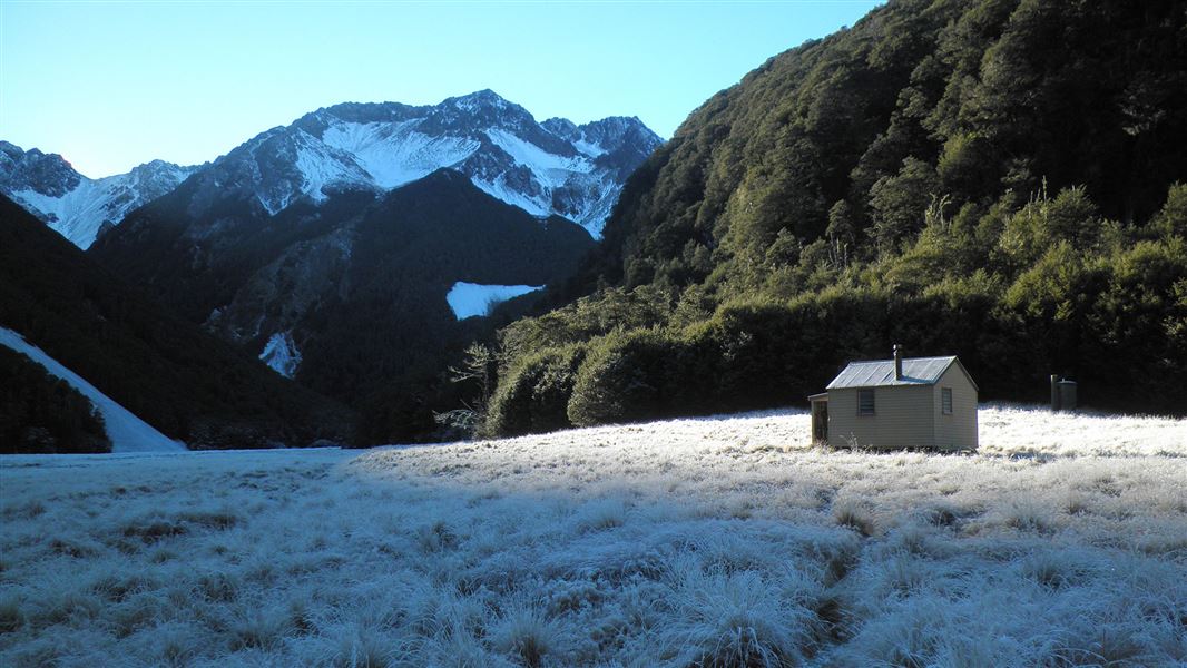 Lees Creek Hut Upper Wairau River area, Nelson/Tasman region