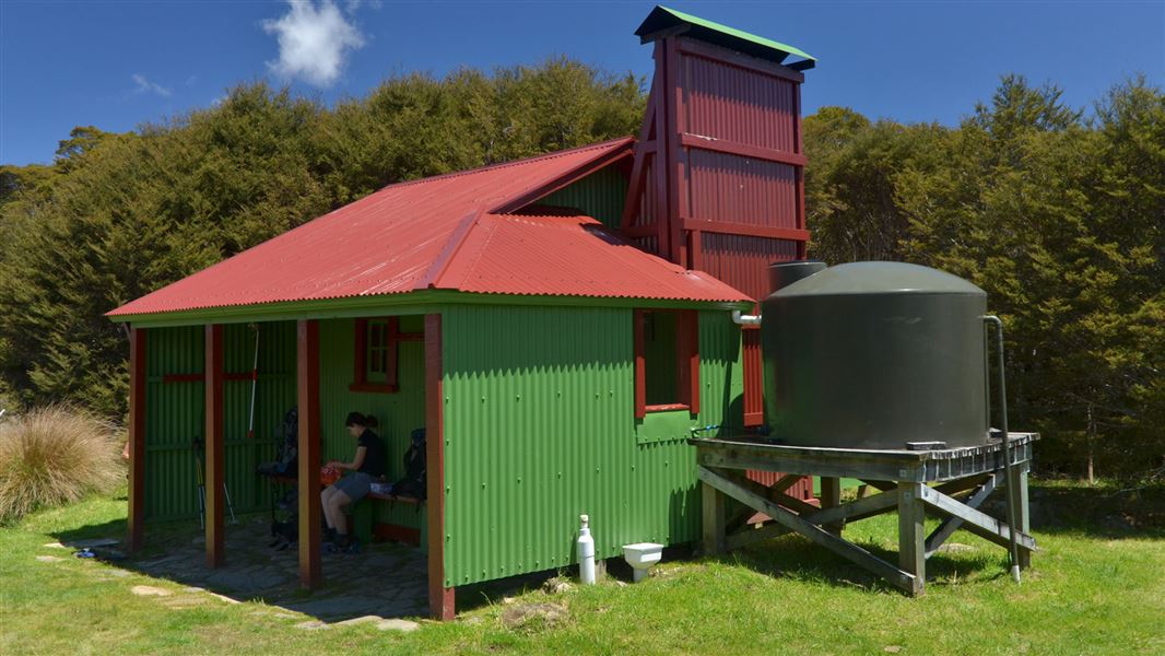 Gouland Downs Hut. 