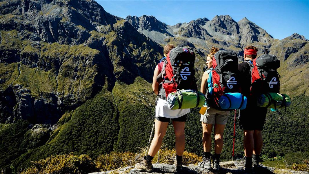 Tramping on the Routeburn Track. 