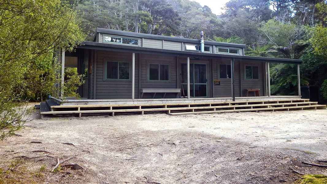 Bark Bay Hut. 