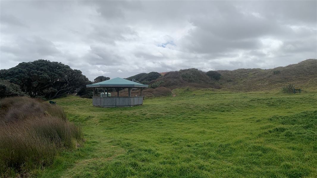 Twilight conservation campsite Te Paki, Northland region