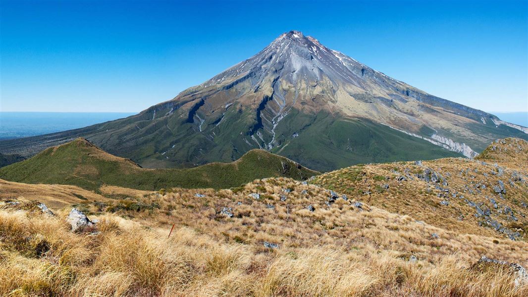 Mount Taranaki from Pouakai Circuit. 