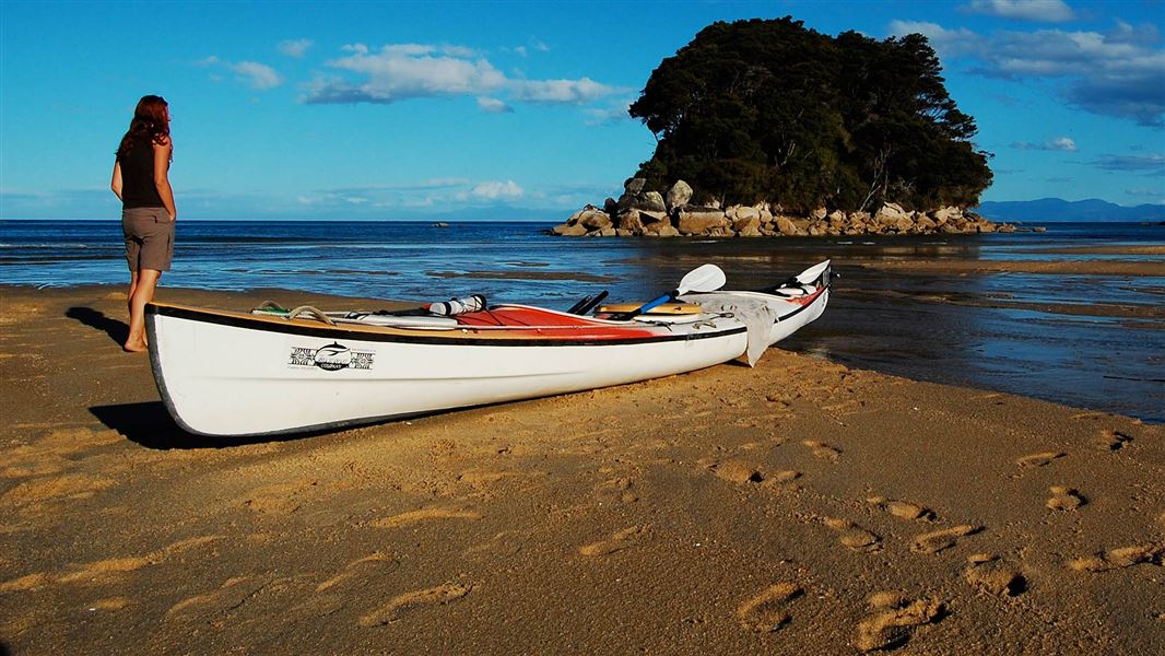 Canoe at Mosquito Bay. 