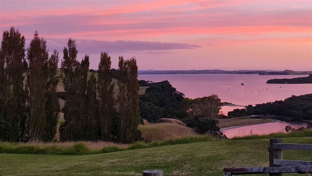 View from ranger house looking towards Rangitoto. 