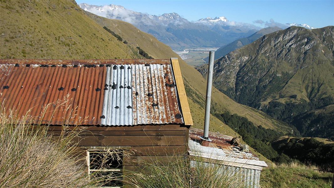 View of mountains from Bonnie Jean Hut. 