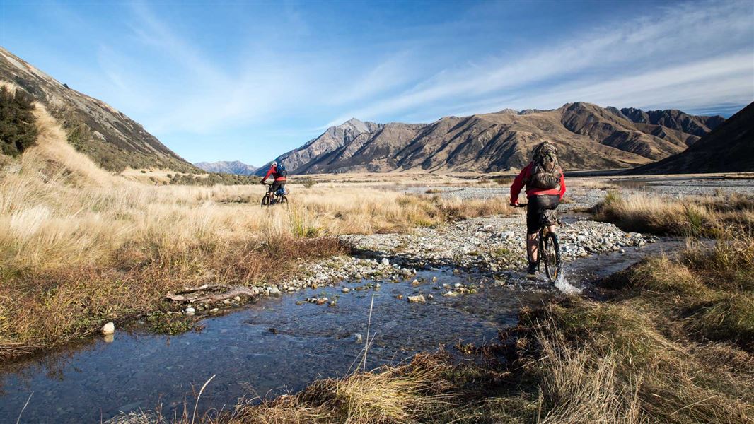 Cyclists on St James Cycle Trail. 