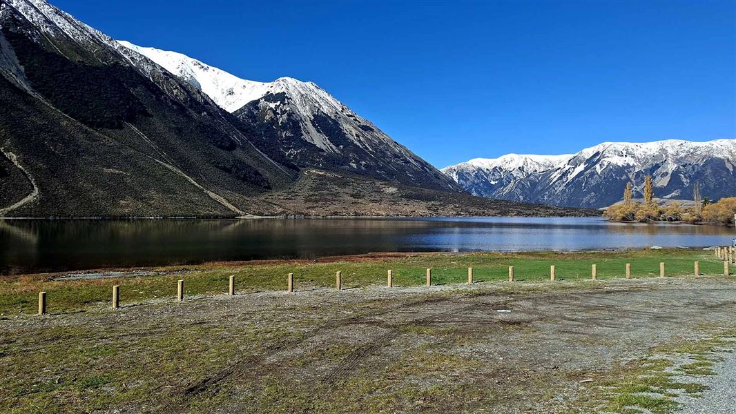 Lake Pearson (Moana Rua) Campsite. 