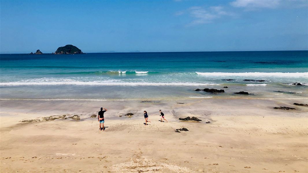 Summer naturing at beach, walk, with kids, camping. 