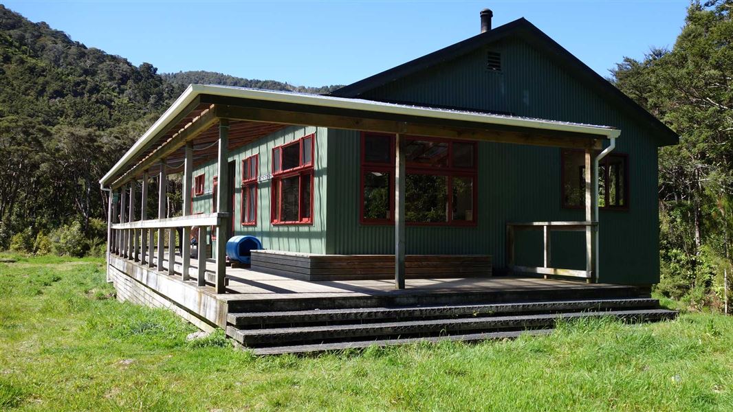 Totara Flats Hut. 