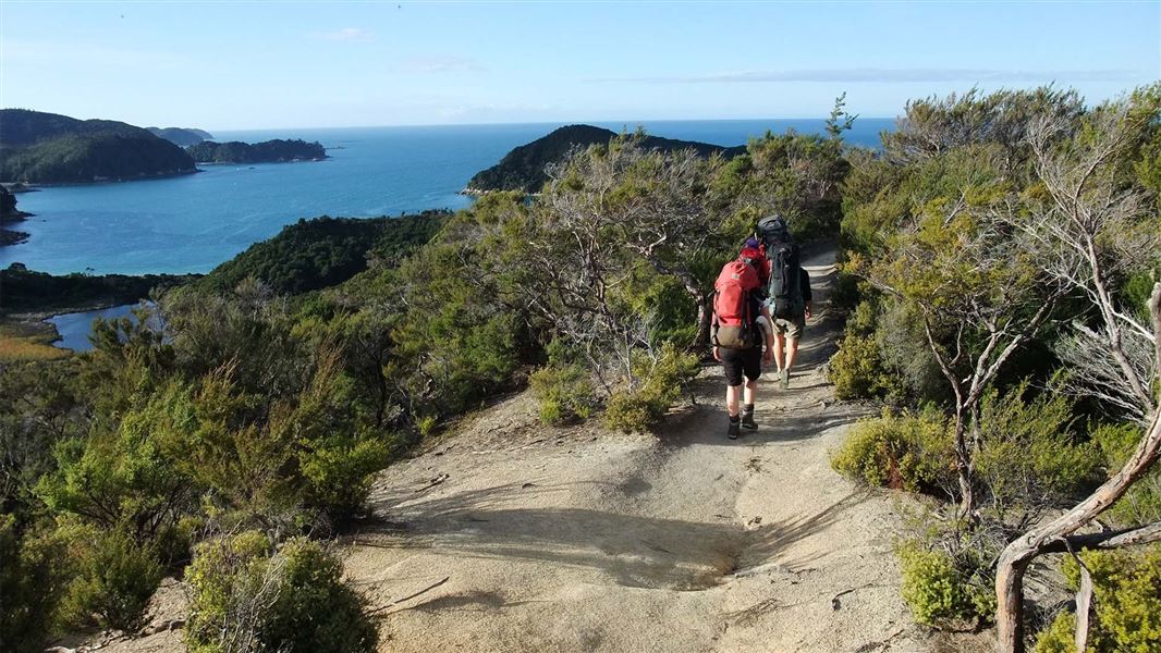 Walkers enjoy stunning views on Abel Tasman Coast Track